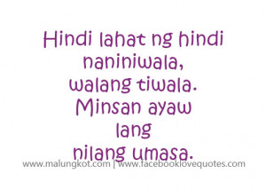Best Tagalog Quotes – Mga Patama Love Quotes Ayaw umasa