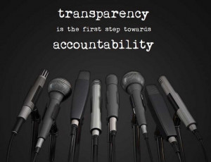 Transparency is the first step towards accountability