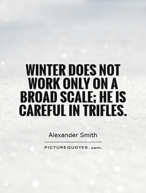 ... work only on a broad scale; he is careful in trifles Picture Quote #1