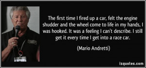 The first time I fired up a car, felt the engine shudder and the wheel ...