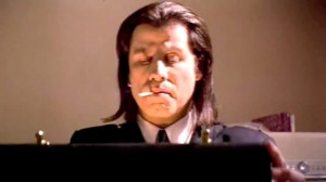 John Travolta as Vincent Vega in Pulp Fiction (1994) (1994)