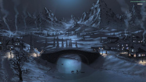 ... ,Snow,Bridge,Child,evening,night,HD Wallpapers,Widescreen Wallpapers