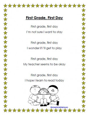 First Grade, First Day . . . and First Post!