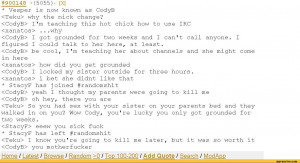 ... figured I could talk to her here, at least. be cool, Im teaching her