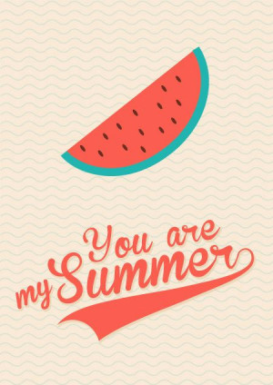 Watermelon - Retro PosterSummertime Watermelon, Watermelon Quotes, Art ...