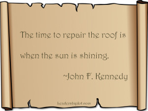 John F. Kennedy Quote on When to Change