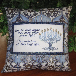 Hanukkah Decor #Menorah Hanukkah Song Accent Pillow by ...