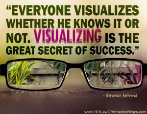 ... not. Visualizing is the great secret of success.