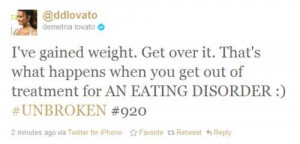 Demi Lovato eating disorder vmas celebrity twitters