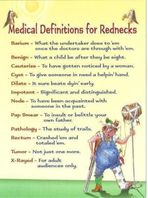 For Nurses: Medical translations for Redneck Patients
