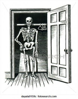 - skeleton, closet, skeletons in the closet, absurdities, sayings ...
