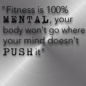 Inspirational Fitness Quote - (silver modern)