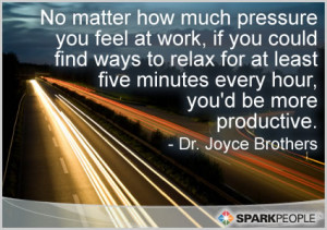 Motivational Quote - No matter how much pressure you feel at work, if ...