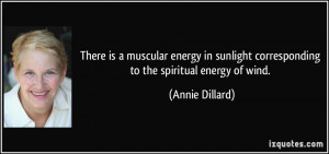 There is a muscular energy in sunlight corresponding to the spiritual ...