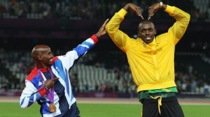 Legends bolt olympics champions Usain Bolt mo farah farah mobot