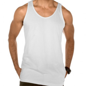 Plain white jersey tank top for men