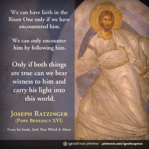 Quote from Joseph Ratzinger's (Pope Benedict XVI) book, 