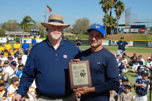 Pete Famolaro (right) receiving the District 33 Distinguished Service ...