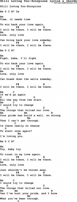 Love Song Lyrics For Still