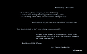 Simple Desktop Background – Steve Jobs’s quotes