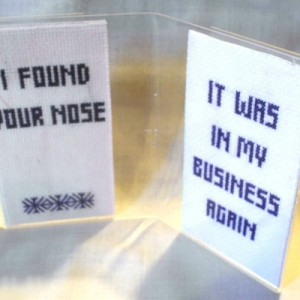 found your nose snarky framed cross stitch quote - Thumbnail 4