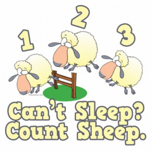 cant sleep count sheep cute cartoon design photo cutout