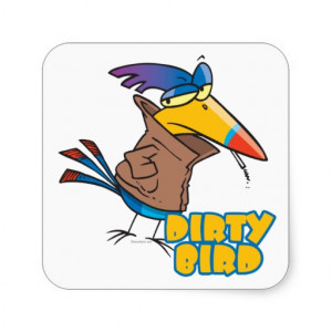 funny dirty bird naughty toucan cartoon stickers