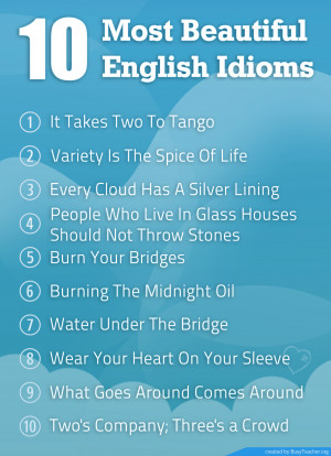 POSTER: 10 Most Beautiful English Idioms