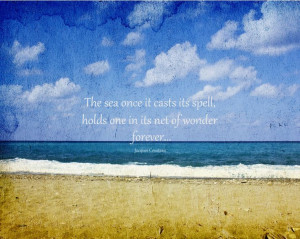 Vintage Sea Quote Art Print Digital Collage 8x10 Art Print Beach Ocean ...