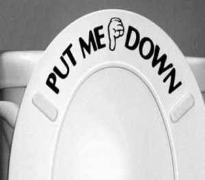 PUT ME DOWN Decal Bathroom Toilet Seat Sign Reminder Quote Word ...