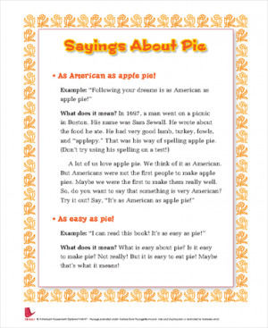Pie Sayings
