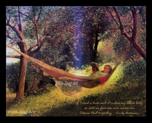 Painting Of Girl Reading In A Hammock By Winslow Homer With Quote ...