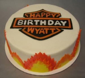 Harley Davidson Happy Birthday Cake