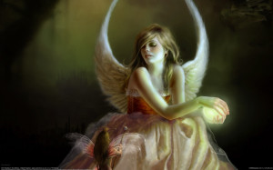 天使女孩的小精灵翅膀 壁纸 - 2560x1600