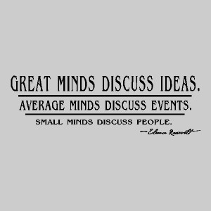 great minds eleanor roosevelt quotes wall words sayings decals