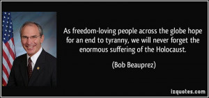 As freedom-loving people across the globe hope for an end to tyranny ...