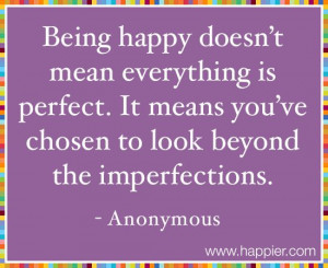 Look beyond imperfections