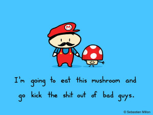 ... : http://sebreg.deviantart.com/art/Super-Mario-and-Mushroom-301950584