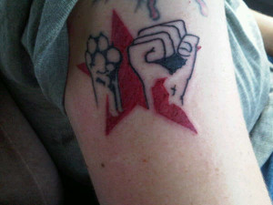 Mikeys Right Arm Tattoo...