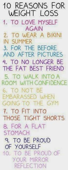 10 reasons to lose weight! Oh this is so me. I agree with every single ...