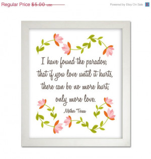 Clipart SALE Printable Wall Art -Mother Teresa Quote Typography Art ...