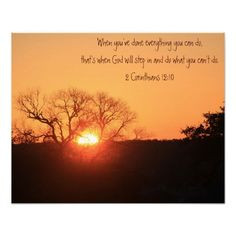 Texas Sunrise, Scripture Quote from Corinthians Print