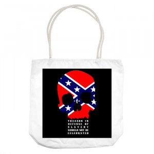 Confederate Usa Skull Flag Quotes Tote Bag