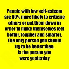 People with low self esteem More
