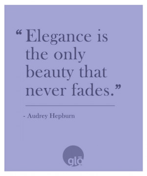 Audrey Hepburn Quote Elegance