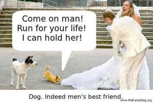 dog-mens-best-friend-funny-wedding-picture-run-hold-her