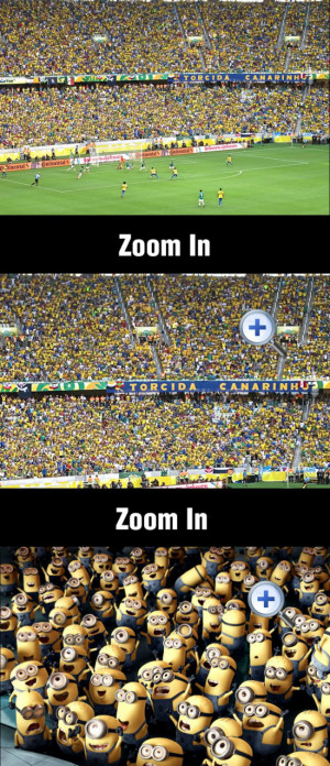 Brazilian football fans are really minions