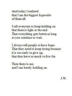 ... ) needs will break you down and you won't be able to help anyone