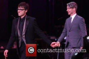 Picture Stephen Trask and John Cameron Mitchell at Belasco Theatre