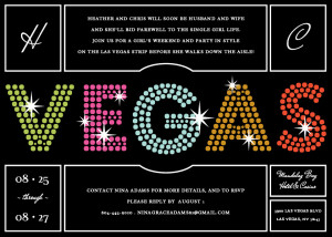 Las Vegas! Bachelorette Party Invitation